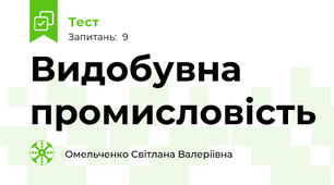 Видобувна промисловість 