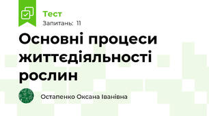 Основні процеси життєдіяльності рослин