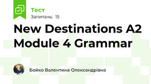 New Destinations A2 Module 4 Grammar