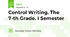 Control Writing. The 7-th Grade. I Semester