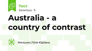 Australia - a country of contrast