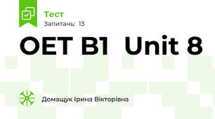 OET B1  Unit 8 