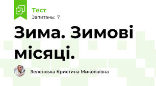 Зима. Зимові місяці.