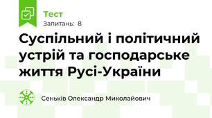 Суспільний і політичний устрій та господарське життя Русі-України