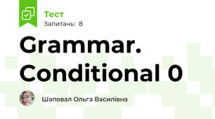 Grammar. Conditional 0