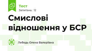 Смислові відношення у БСР