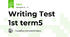 Writing Test 1st term5