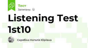 Listening Test 1st10