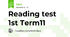 Reading test 1st Term11