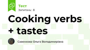 Cooking verbs + tastes