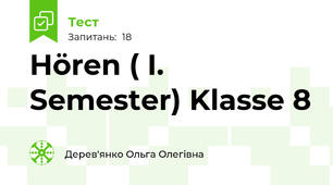  Hören ( I. Semester) Klasse 8