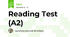 Reading Test (A2)