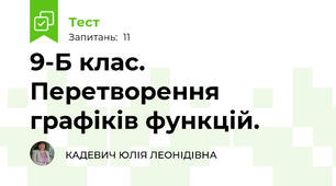 9-Б клас. Перетворення графіків функцій.
