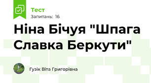 Ніна Бічуя "Шпага Славка Беркути"
