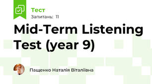 Mid-Term Listening Test (year 9)