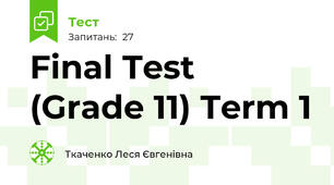 Final Test (Grade 11) Term 1