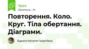  Повторення. Коло. Круг. Тіла обертання. Діаграми.