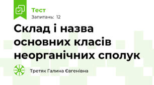 Склад і назва основних класів неорганічних сполук