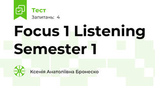 Focus 1 Listening Semester 1