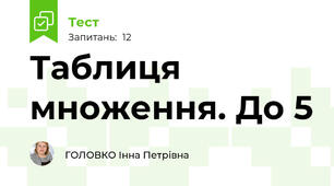 Таблиця множення. До 5