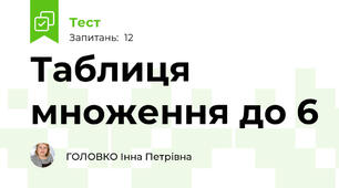 Таблиця множення до 6