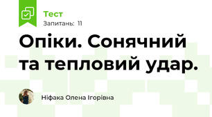 Опіки. Сонячний та тепловий удар. 