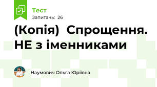 (Копія)  Спрощення. НЕ з іменниками