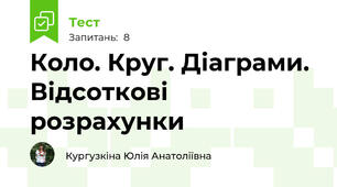  Коло. Круг. Діаграми. Відсоткові розрахунки