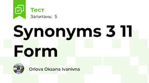 Synonyms 3 11 Form