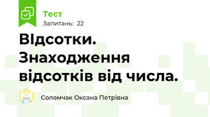 ВІдсотки. Знаходження відсотків від числа. 