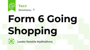 Form 6 Going Shopping