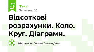 Відсоткові розрахунки. Коло. Круг. Діаграми.