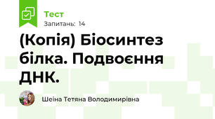 (Копія) Біосинтез білка. Подвоєння ДНК.
