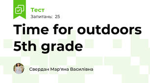 Time for outdoors 5th grade