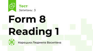 Form 8 Reading 1