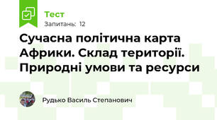 Сучасна політична карта Африки. Склад території. Природні умови та ресурси