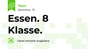Essen. 8 Klasse.