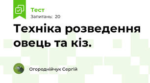 Техніка розведення овець та кіз.