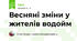 Весняні зміни у жителів водойм