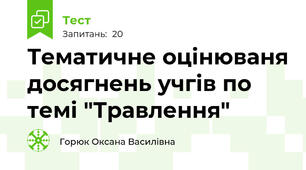 Тематичне оцінюваня досягнень учгів по темі "Травлення"