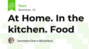 At Home. In the kitchen. Food