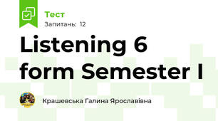 Listening 6 form Semester I 