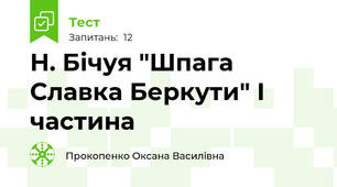 Н. Бічуя "Шпага Славка Беркути" І частина