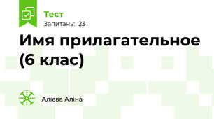 Имя прилагательное (6 клас)