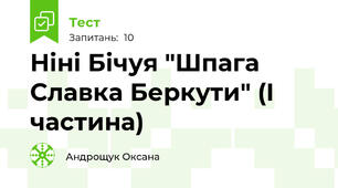 Ніні Бічуя "Шпага Славка Беркути" (І частина)
