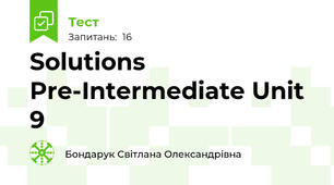 Solutions Pre-Intermediate Unit 9