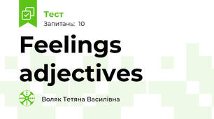 Feelings adjectives
