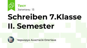 Schreiben 7.Klasse II. Semester