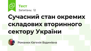Сучасний стан окремих складових вторинного сектору України