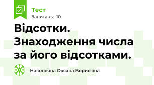 Відсотки. Знаходження числа за його відсотками.